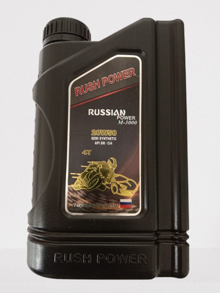 Rush Power 3000 Semi-Synthetic 4-Stroke Motorcycle Engine Oil - 1L - 12 Pcs