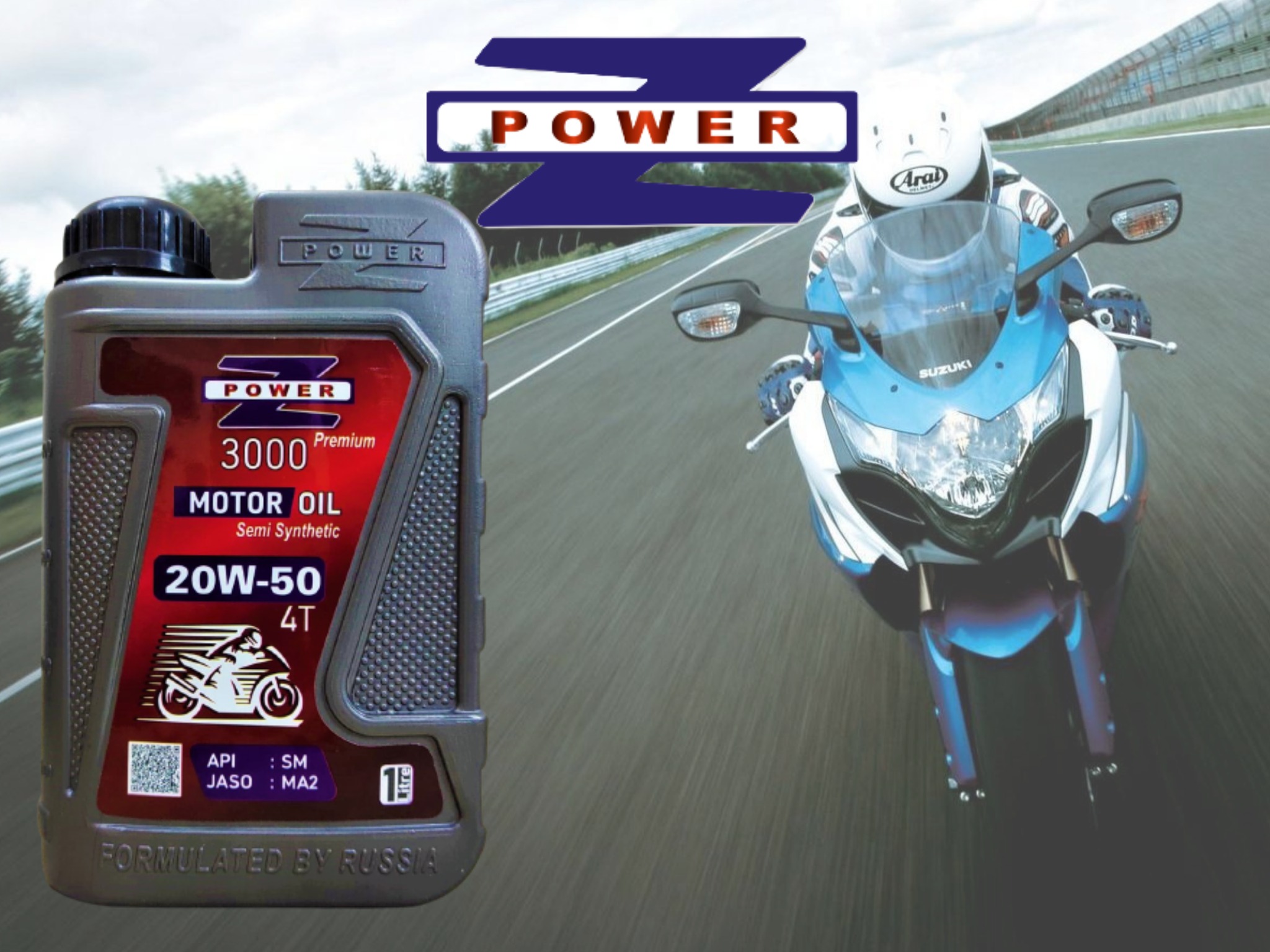 Z-Power Racing 4T extra virgin Semi Synthetic Engine Oil- 20W 402PCS