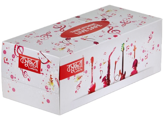 bashundhara Facial Tissue White 120x2