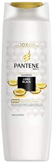 Pantene Long Black Shampoo - 340ml