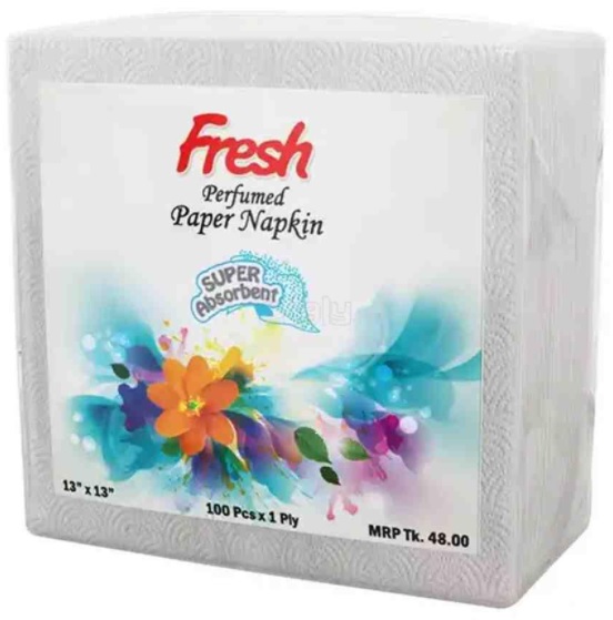 Fresh Paper Perfumed Napkins 13X13 - 100pcs